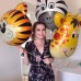 HiFulerr Safari Animals Heads Party Balloons - Fun, Themed Balloons for Jungle and Safari Parties